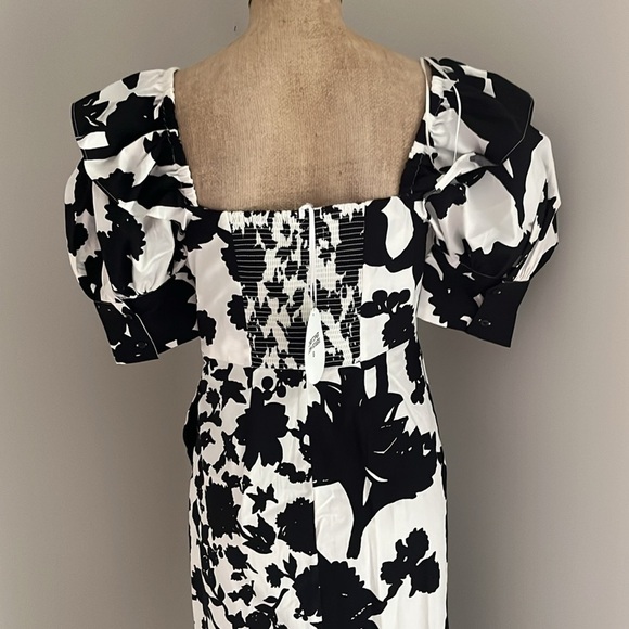 Christopher John Rogers x Target Floral Puff Sleeve Faux Wrap Dress Size 4 NEW! - Picture 9 of 11